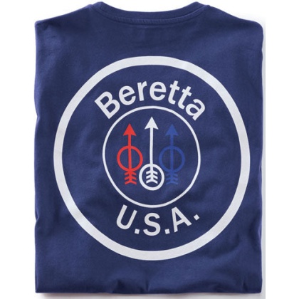 Beretta T-shirt Usa Logo - Large Navy Blue