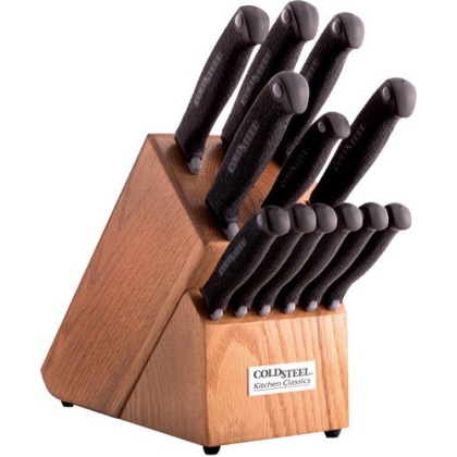 Cold Steel Kitchen Classics - Set W- Wood Block 12 Knives