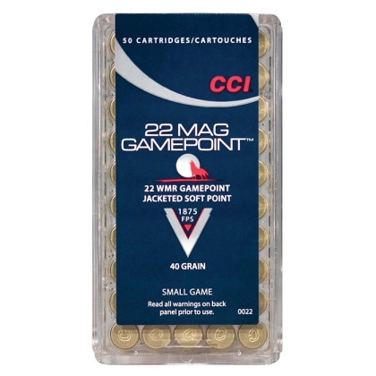 CCI 22WMR 40GR GAMEPOINT JSP