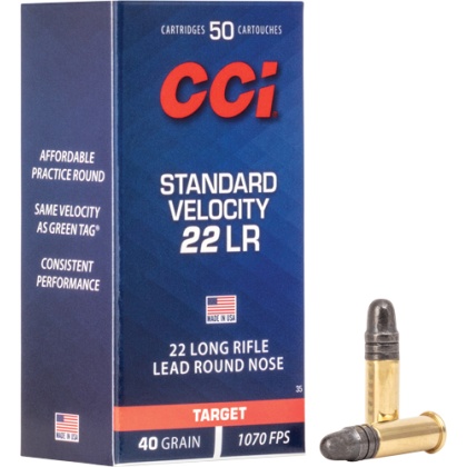 CCI STANDARD 22LR 40GR LEAD-RN
