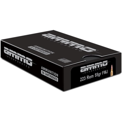 AMMO INC 223 REM 55GR FMJ