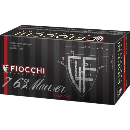FIOCCHI 7.63 MAUSER 88GR FMJ