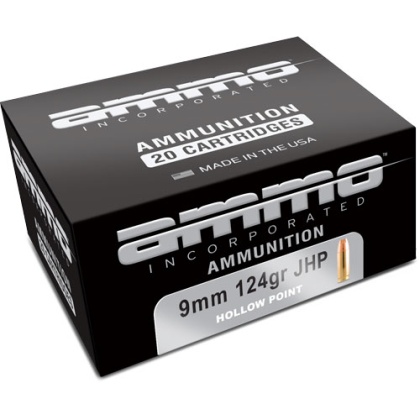 AMMO INC 9MM LUGER 124GR JHP