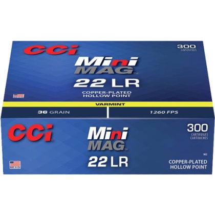 CCI MINI-MAG 22LR 36GR PLATED