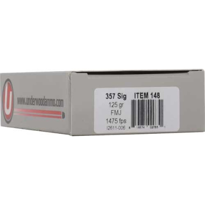 UNDERWOOD 357 SIG 125GR FMJ FN