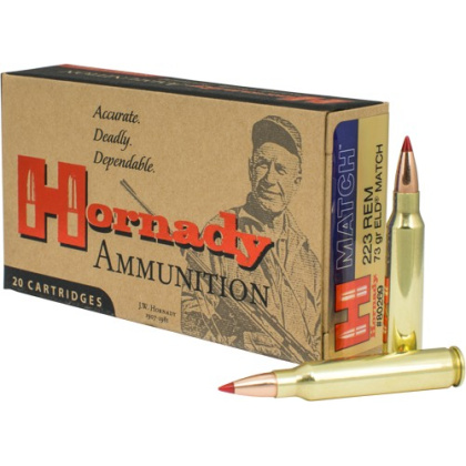 HORNADY 223 REM 73GR ELD MATCH
